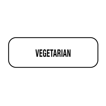 NEVS Vegetarian Label 1/2" x 1-1/2" DIET-714